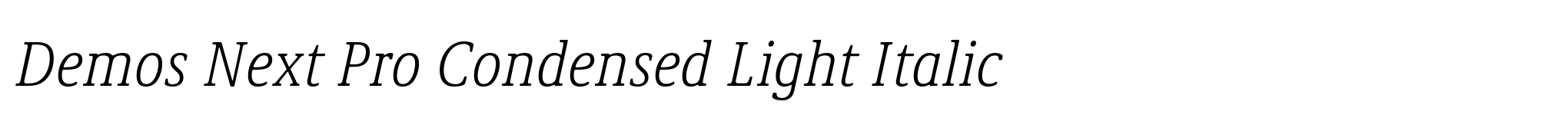 Demos Next Pro Condensed Light Italic image